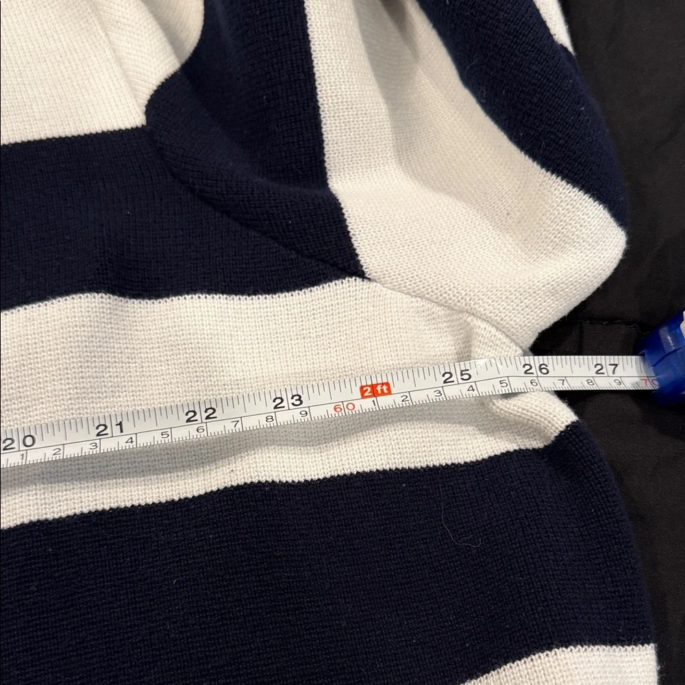 Lauren by Ralph Lauren Navy & White Striped Button sweater cardigan sz 3x - Picture 5 of 9